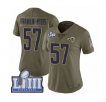Women's Nike Los Angeles Rams #57 John Franklin-Myers Limited Olive 2017 Salute to Service Super Bowl LIII Bound NFL Jersey