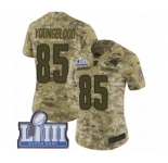Women's Nike Los Angeles Rams #85 Jack Youngblood Limited Camo 2018 Salute to Service Super Bowl LIII Bound NFL Jersey