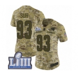 Women's Nike Los Angeles Rams #93 Ndamukong Suh Limited Camo 2018 Salute to Service Super Bowl LIII Bound NFL Jersey