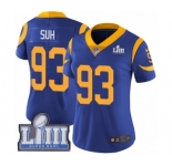 Women's Nike Los Angeles Rams #93 Ndamukong Suh Royal Blue Alternate Vapor Untouchable Limited Player Super Bowl LIII Bound NFL Jersey
