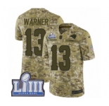 Youth Nike Los Angeles Rams #13 Kurt Warner Limited Camo 2018 Salute to Service Super Bowl LIII Bound NFL Jersey