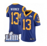 Youth Nike Los Angeles Rams #13 Kurt Warner Royal Blue Alternate Vapor Untouchable Limited Player Super Bowl LIII Bound NFL Jersey