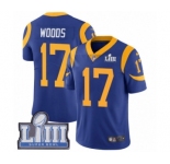 Youth Nike Los Angeles Rams #17 Robert Woods Royal Blue Alternate Vapor Untouchable Limited Player Super Bowl LIII Bound NFL Jersey