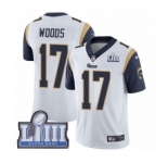 Youth Nike Los Angeles Rams #17 Robert Woods White Vapor Untouchable Limited Player Super Bowl LIII Bound NFL Jersey