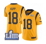 Youth Nike Los Angeles Rams #18 Cooper Kupp Limited Gold Rush Vapor Untouchable Super Bowl LIII Bound NFL Jersey