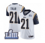 Youth Nike Los Angeles Rams #21 Aqib Talib White Vapor Untouchable Limited Player Super Bowl LIII Bound NFL Jersey