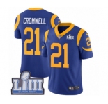 Youth Nike Los Angeles Rams #21 Nolan Cromwell Royal Blue Alternate Vapor Untouchable Limited Player Super Bowl LIII Bound NFL Jersey