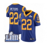 Youth Nike Los Angeles Rams #22 Marcus Peters Royal Blue Alternate Vapor Untouchable Limited Player Super Bowl LIII Bound NFL Jersey