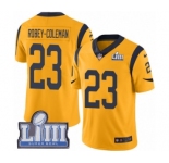 Youth Nike Los Angeles Rams #23 Nickell Robey-Coleman Limited Gold Rush Vapor Untouchable Super Bowl LIII Bound NFL Jersey