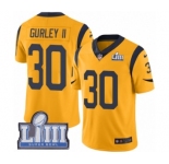 Youth Nike Los Angeles Rams #30 Todd Gurley Limited Gold Rush Vapor Untouchable Super Bowl LIII Bound NFL Jersey