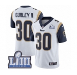 Youth Nike Los Angeles Rams #30 Todd Gurley White Vapor Untouchable Limited Player Super Bowl LIII Bound NFL Jersey