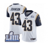 Youth Nike Los Angeles Rams #43 John Johnson White Vapor Untouchable Limited Player Super Bowl LIII Bound NFL Jersey