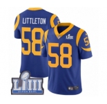 Youth Nike Los Angeles Rams #58 Cory Littleton Royal Blue Alternate Vapor Untouchable Limited Player Super Bowl LIII Bound NFL Jersey