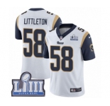 Youth Nike Los Angeles Rams #58 Cory Littleton White Vapor Untouchable Limited Player Super Bowl LIII Bound NFL Jersey