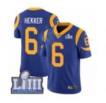 Youth Nike Los Angeles Rams #6 Johnny Hekker Royal Blue Alternate Vapor Untouchable Limited Player Super Bowl LIII Bound NFL Jersey