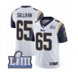 Youth Nike Los Angeles Rams #65 John Sullivan White Vapor Untouchable Limited Player Super Bowl LIII Bound NFL Jersey