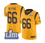 Youth Nike Los Angeles Rams #66 Austin Blythe Limited Gold Rush Vapor Untouchable Super Bowl LIII Bound NFL Jersey