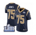 Youth Nike Los Angeles Rams #75 Deacon Jones Navy Blue Team Color Vapor Untouchable Limited Player Super Bowl LIII Bound NFL Jersey
