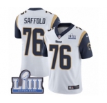 Youth Nike Los Angeles Rams #76 Rodger Saffold White Vapor Untouchable Limited Player Super Bowl LIII Bound NFL Jersey