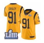 Youth Nike Los Angeles Rams #91 Dominique Easley Limited Gold Rush Vapor Untouchable Super Bowl LIII Bound NFL Jersey