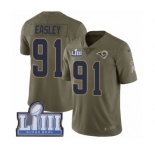 Youth Nike Los Angeles Rams #91 Dominique Easley Limited Olive 2017 Salute to Service Super Bowl LIII Bound NFL Jersey