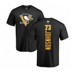 NHL Adidas Pittsburgh Penguins #73 Jack Johnson Black Backer T-Shirt
