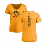 NHL Women Adidas Pittsburgh Penguins #21 Michel Briere Gold One Color Backer T-Shirt
