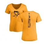 NHL Women Adidas Pittsburgh Penguins #3 Olli Maatta Gold One Color Backer T-Shirt