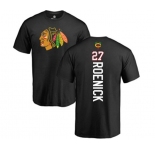 NHL Adidas Chicago Blackhawks #27 Jeremy Roenick Black Backer T-Shirt