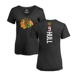 NHL Women Adidas Chicago Blackhawks #9 Bobby Hull Black Backer T-Shirt