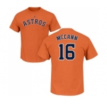 MLB Nike Houston Astros #16 Brian McCann Orange Name & Number T-Shirt
