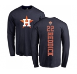MLB Nike Houston Astros #22 Josh Reddick Navy Blue Backer Long Sleeve T-Shirt