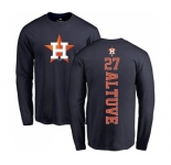 MLB Nike Houston Astros #27 Jose Altuve Navy Blue Backer Long Sleeve T-Shirt