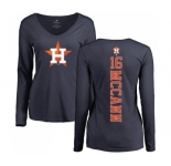 MLB Women's Nike Houston Astros #16 Brian McCann Navy Blue Backer Long Sleeve T-Shirt