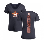 MLB Women's Nike Houston Astros #19 Tyler Clippard Navy Blue Backer T-Shirt