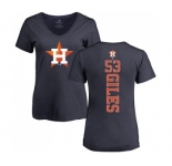 MLB Women's Nike Houston Astros #53 Ken Giles Navy Blue Backer T-Shirt