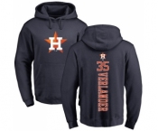 MLB Nike Houston Astros #35 Justin Verlander Navy Blue Backer Pullover Hoodie