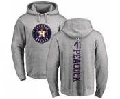 MLB Nike Houston Astros #41 Brad Peacock Ash Backer Pullover Hoodie
