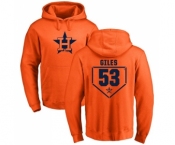 MLB Nike Houston Astros #53 Ken Giles Orange RBI Pullover Hoodie