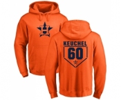 MLB Nike Houston Astros #60 Dallas Keuchel Orange RBI Pullover Hoodie