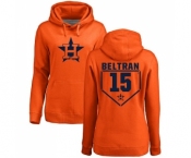 MLB Women's Nike Houston Astros #15 Carlos Beltran Orange RBI Pullover Hoodie