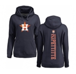 MLB Women's Nike Houston Astros #21 Andy Pettitte Navy Blue Backer Pullover Hoodie