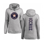 MLB Women's Nike Houston Astros #25 Jose Cruz Jr. Ash Backer Pullover Hoodie