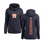 MLB Women's Nike Houston Astros #41 Brad Peacock Navy Blue Backer Pullover Hoodie