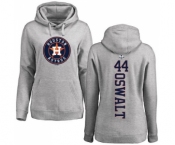 MLB Women's Nike Houston Astros #44 Roy Oswalt Ash Backer Pullover Hoodie
