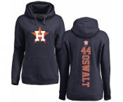 MLB Women's Nike Houston Astros #44 Roy Oswalt Navy Blue Backer Pullover Hoodie