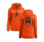 MLB Women's Nike Houston Astros #44 Roy Oswalt Orange RBI Pullover Hoodie