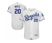 Kansas City Royals #20 Frank White White Flexbase Authentic Collection Stitched Baseball Jersey