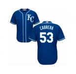Men Majestic Kansas City Royals #53 Melky Cabrera Replica Blue Alternate 2 Cool Base MLB Jersey