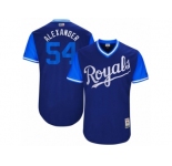 Men's 2017 Little League World Series Royals #54 Scott Alexander Alexander Royal Jerse